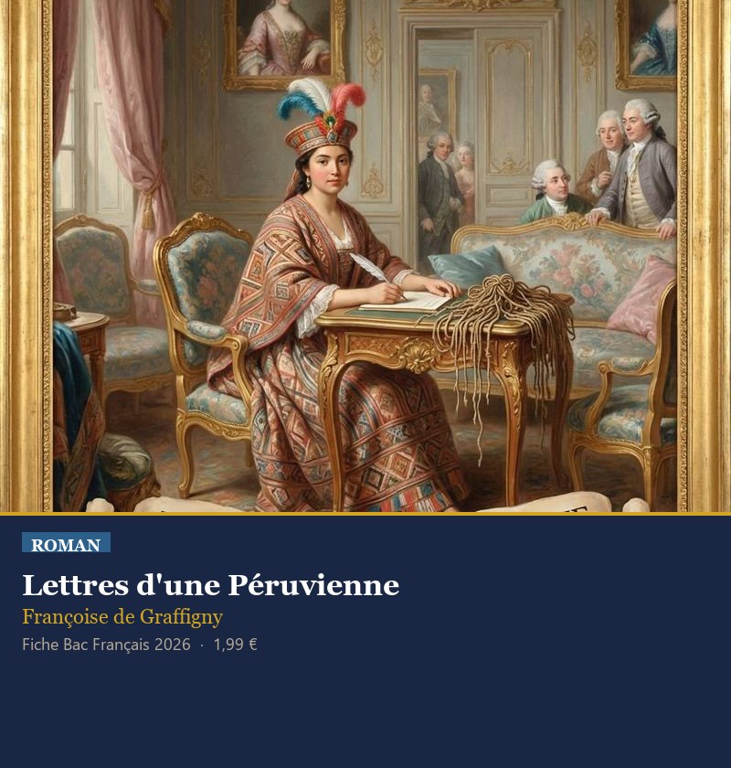 Illustration pour la fiche Bac sur les Lettres d'une Péruvienne de Graffigny